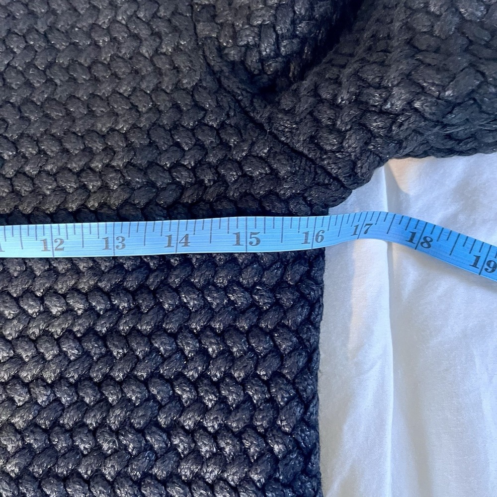 Rene Lezard Black Woven Cardigan Jacket Sweater Women's Sz 34 XS Wool Germany - Picture 9 of 11